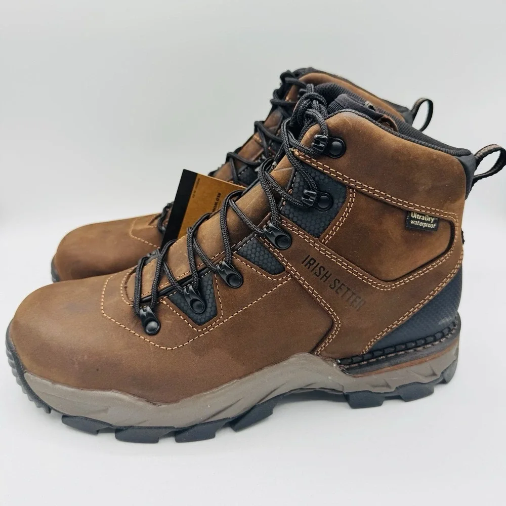 Irish Setter Crosby‎ Boots Men's Size 11 D Brown Waterproof Non Metallic Toe